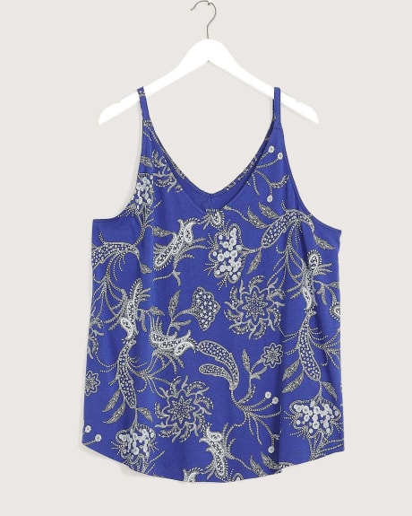 Cotton Blend Sleeveless Relaxed-Fit Cami