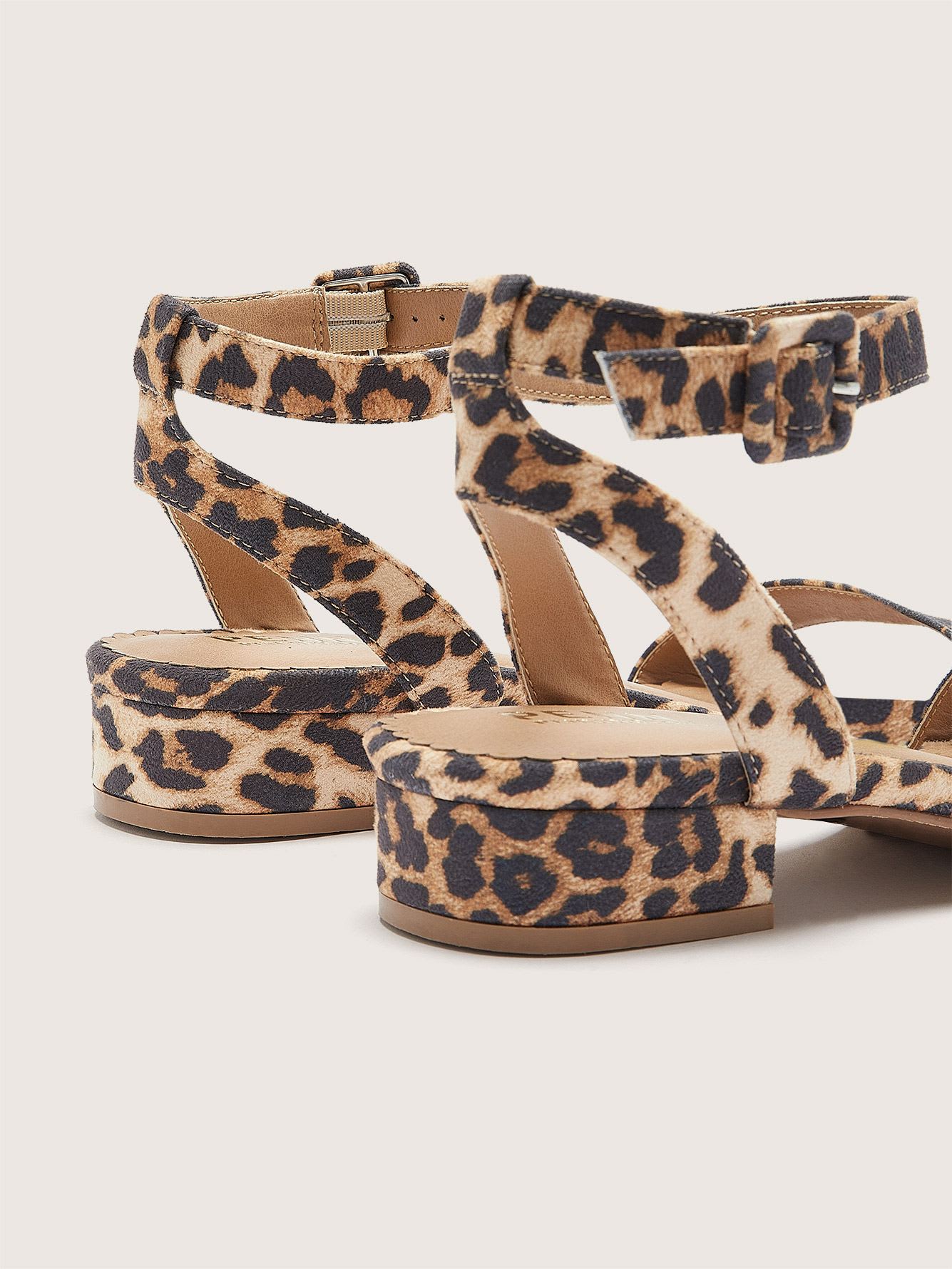 Extra Wide Width, Ankle Strap Leopard Sandal
