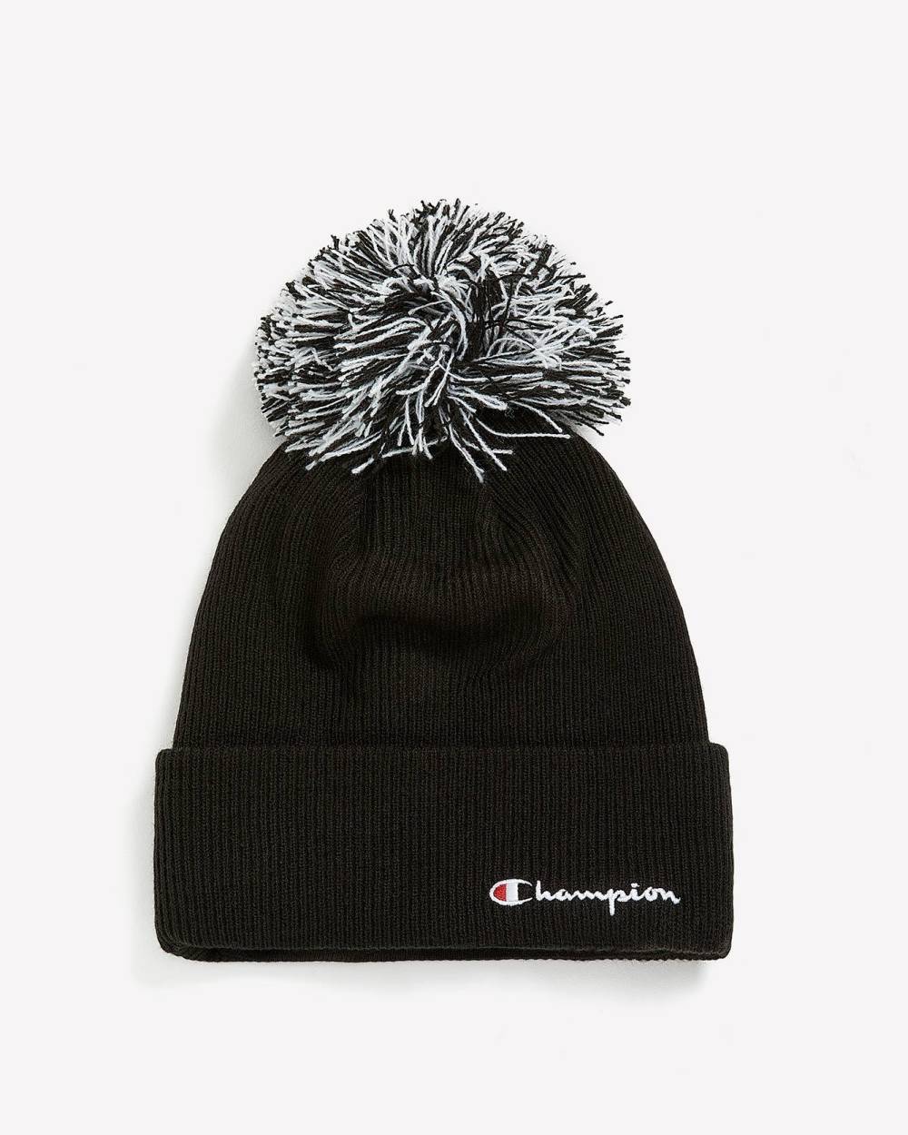 Sherpa-Lined Slouch Pom Beanie - Champion