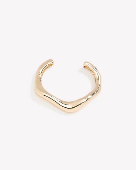 Golden Uneven Cuff Bracelet