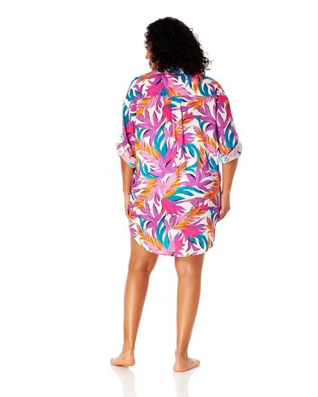 Buttoned-Down Beach Cover-Up Shirt - Anne Cole