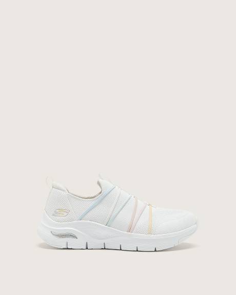 Chaussure à enfiler Arch Fit blanche, pied large - Skechers