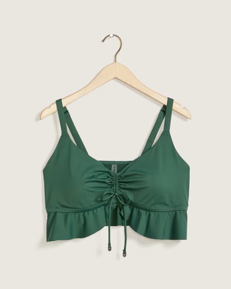 Flutter Bikini Top With Ruching Detailing - In Every Story