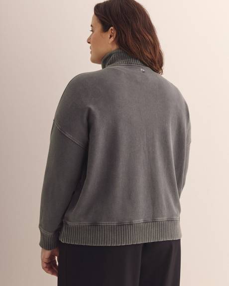 Half-Zip Cotton Pullover Sweatshirt - Active Zone Half-Zip Cotton Pullover Sweatshirt - Active Zone