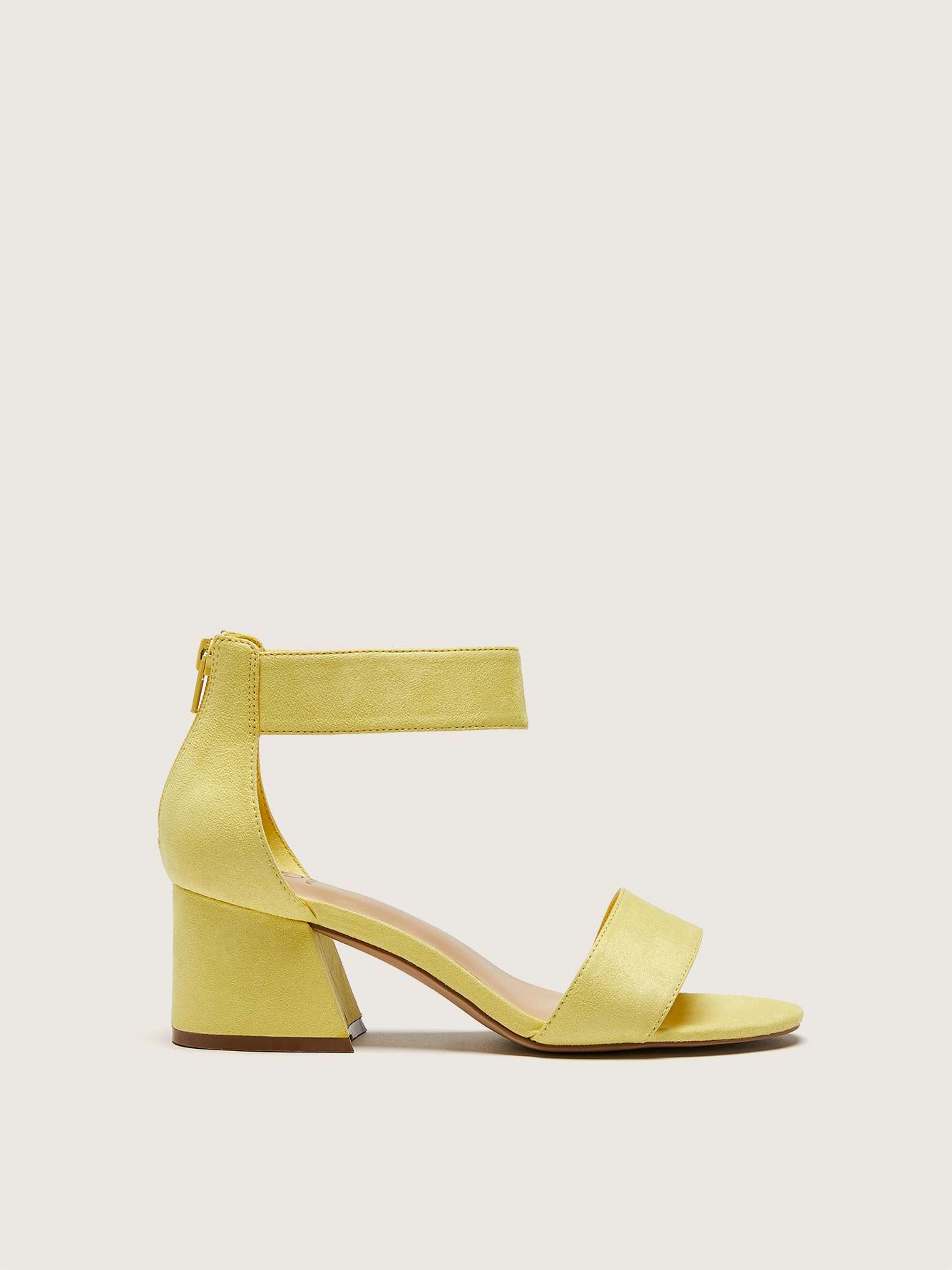 wide strap sandals heels