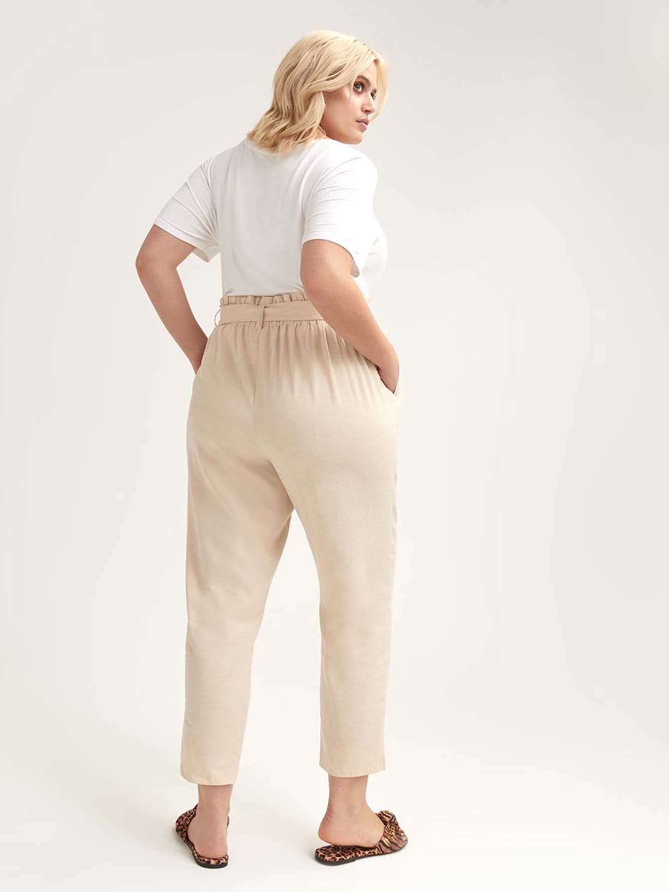 high waisted linen trousers