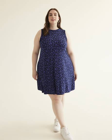 Robe évasée sans manches, tissu responsable
