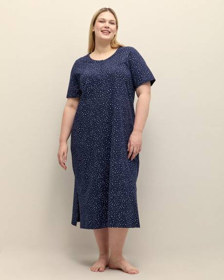 Chemise de nuit foncée longue à motif de coeurs - ti Voglio