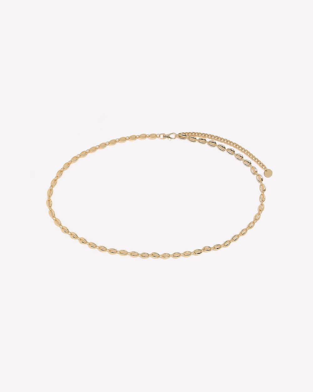 Metal Cowrie Shell Chain Belt
