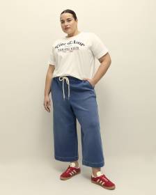 Responsible, Wide-Leg Cropped Knit Denim Pant - d/C JEANS