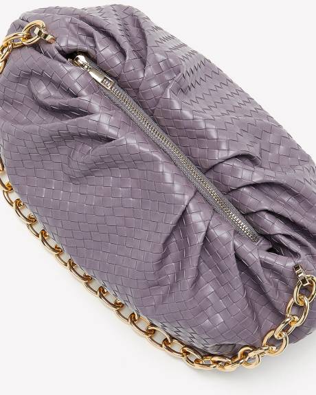 Sac à main tressé avec chaîne à gros maillons