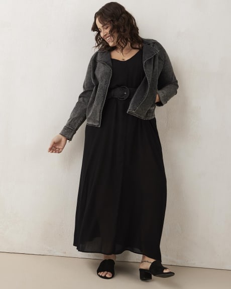 Maxi Solid Sleeveless Dress
