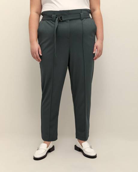 Paper Bag Tapered-Leg Pants