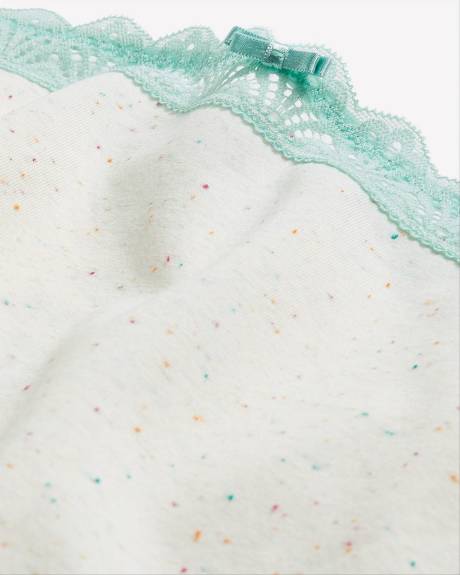 Culotte tanga chinée avec dentelle - ti Voglio