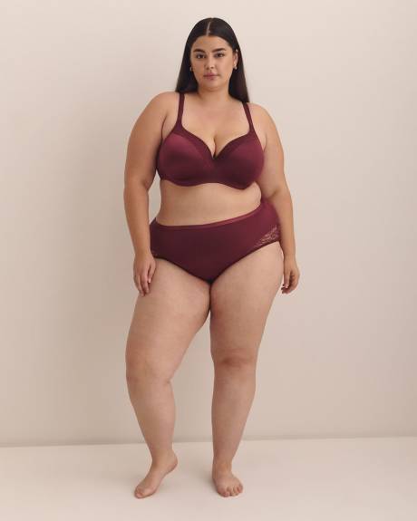 Light Control Full Satin Brief with Mesh - Déesse Collection