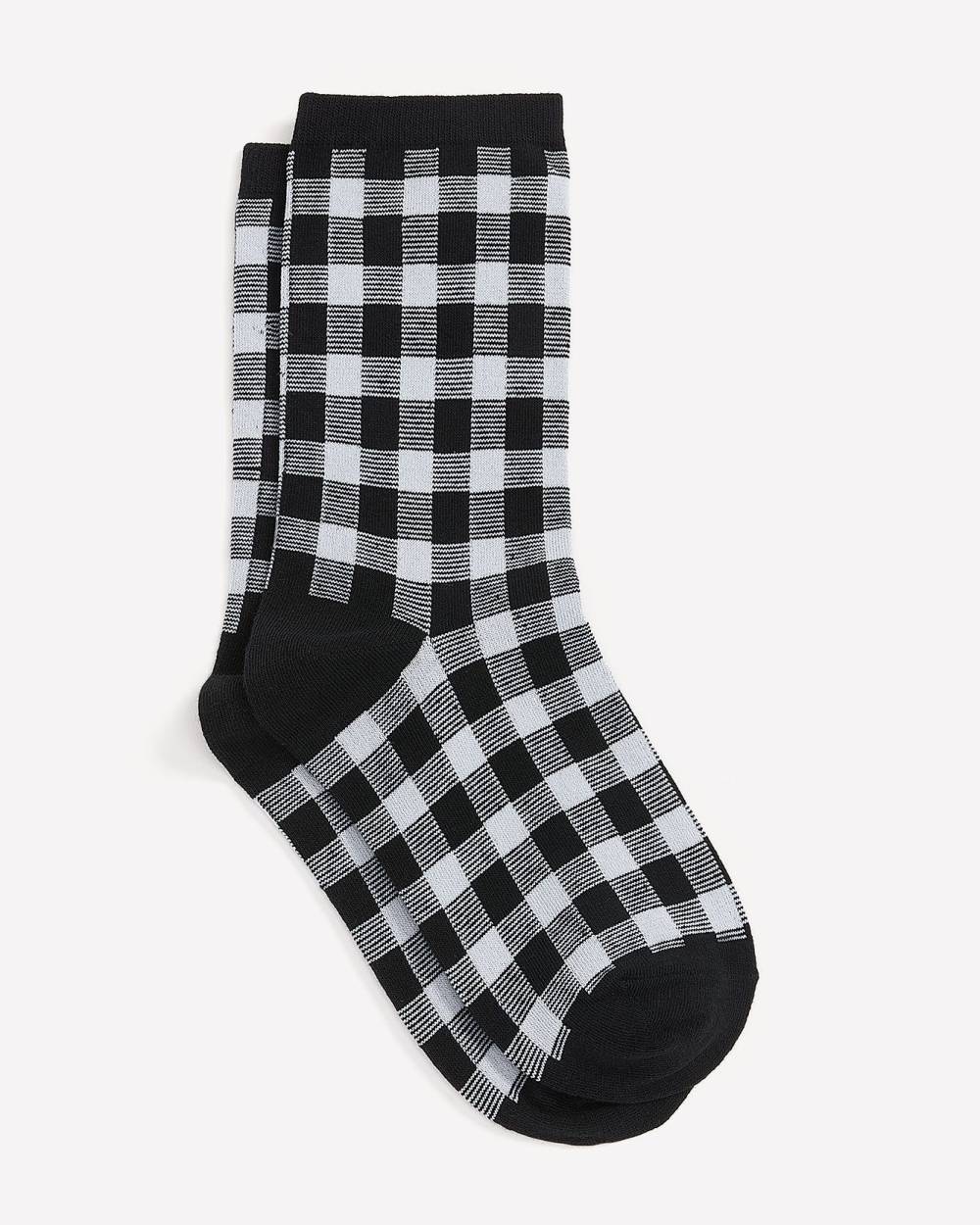 Plaid Crew Socks