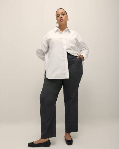 Pantalon ingénieux gris à jambe droite, coupe petite - Essentiels PENN.