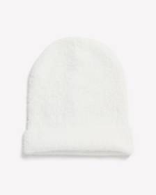 White Fuzzy Yarn Beanie