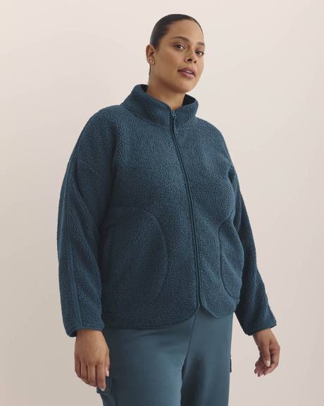 Short Sherpa Jacket with Hood - Active Zone