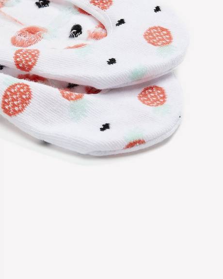 Chaussettes invisibles avec imprimé d'ananas