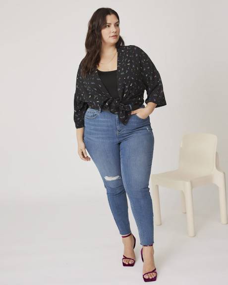 Printed Kimono with 3/4 Sleeve
