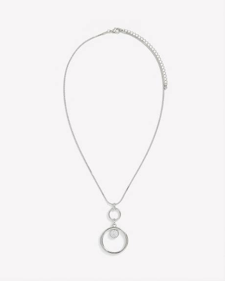 Long Necklace with Ring Pendant