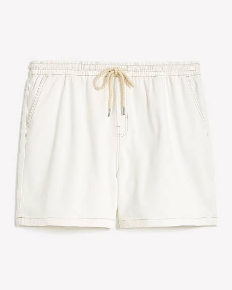 Short en denim extensible blanc, tissu responsable - d/C JEANS