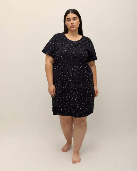 Chemise de nuit à pois avec manches courtes - ti Voglio