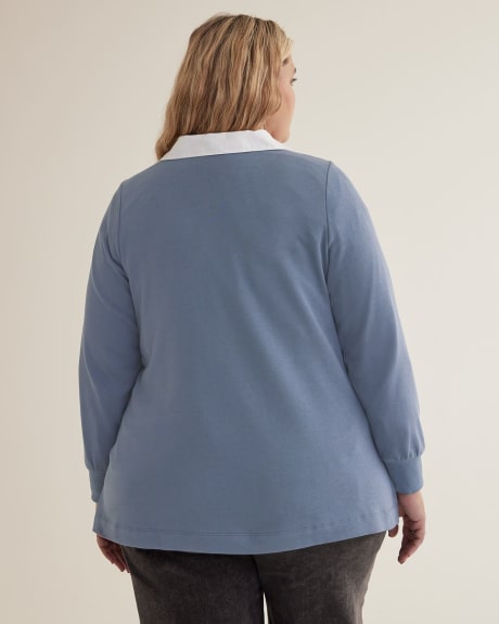 Long-Sleeve Sweatshirt with Pearls