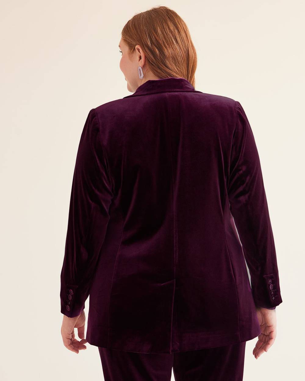 Curvy Velvet Blazer - Black, Ocean Blue OR Deep Cherry - FINAL SALE