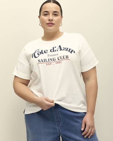T-shirt à manches courtes en coton, coupe carrée - Essentiels PENN.