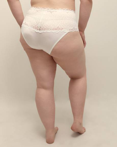 Culotte classique avec taille en dentelle - Déesse Collection