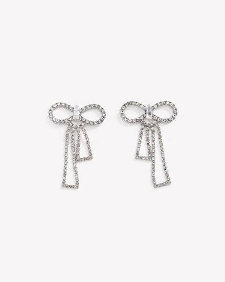 Shiny Bow Shaped Earrings