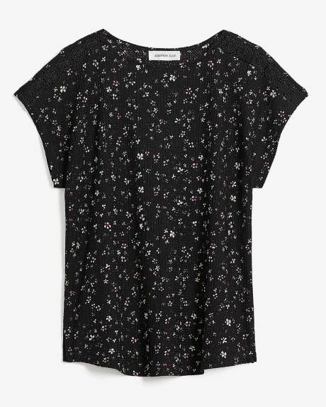 Knit Top with Crochet Details - Addition Elle