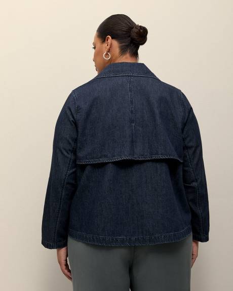 Responsible, Denim Double-Breasted Short Trench Coat - d/C JEANS