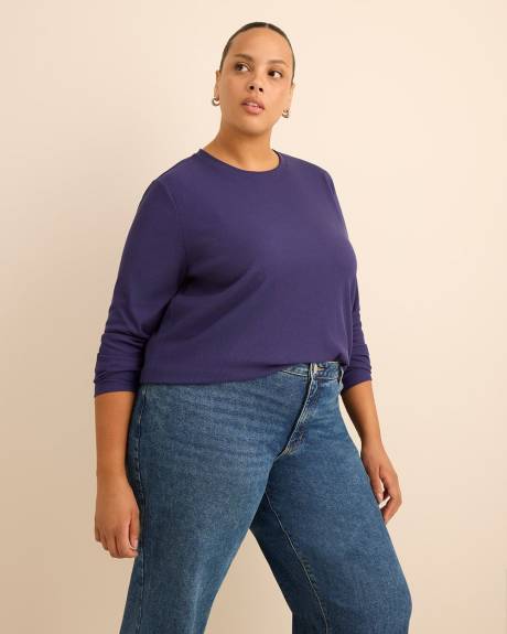 Boyfriend-Fit Ribbed Tee - PENN. Essentials Boyfriend-Fit Ribbed Tee - PENN. Essentials