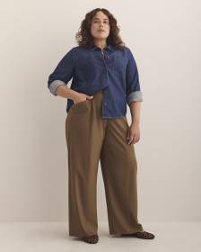 Pull-On Wide-Leg Pant
