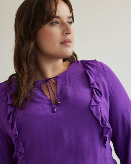 Long Ruffled Blouse