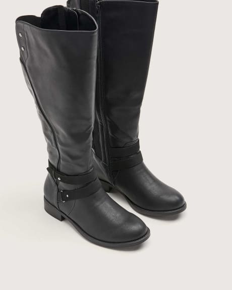 Extra Wide Width Curved Elastic Tall Boots - Addition Elle