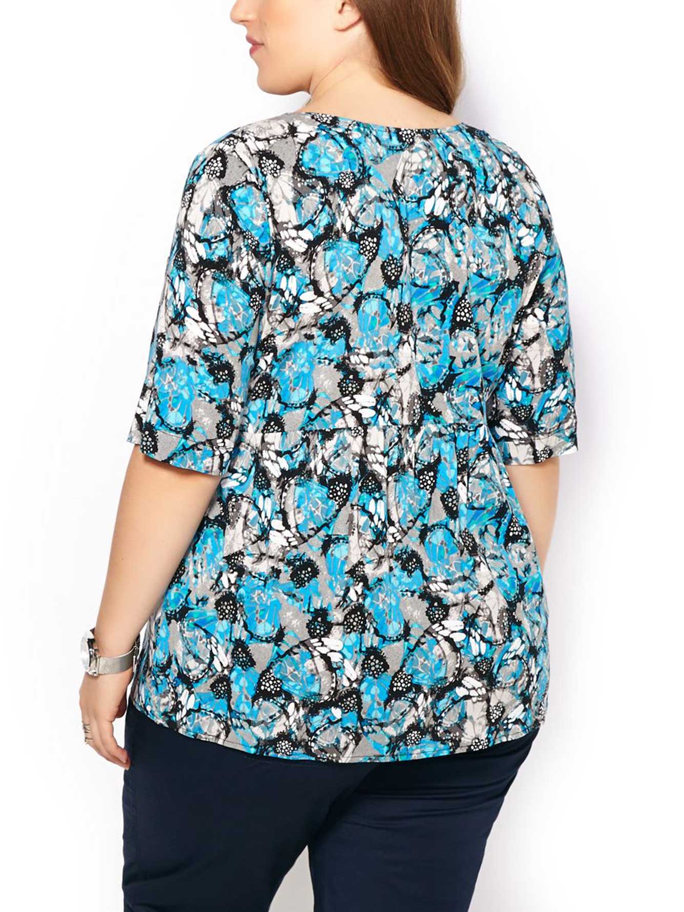 Elbow Sleeve Printed Blouse Penningtons