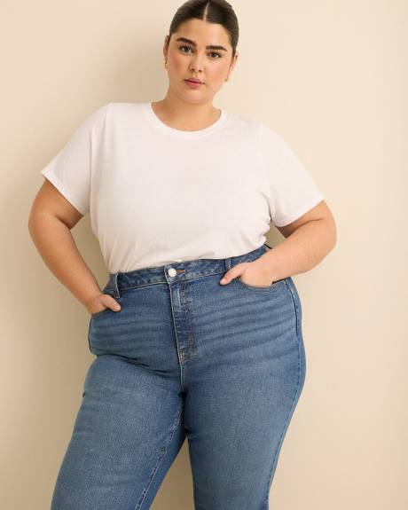 Jean coupe classique taille haute et jambe &eacute;vas&eacute;e - d/C JEANS