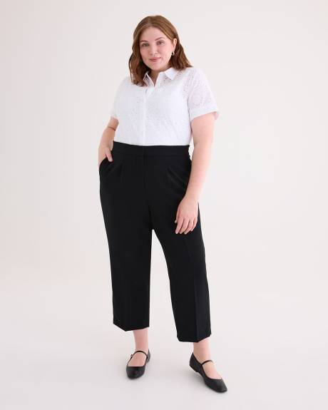 Straight-Leg Cropped City Pant