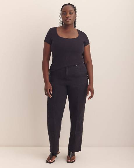 T-shirt ajusté à encolure arrondie - Addition Elle - Essentiels PENN.