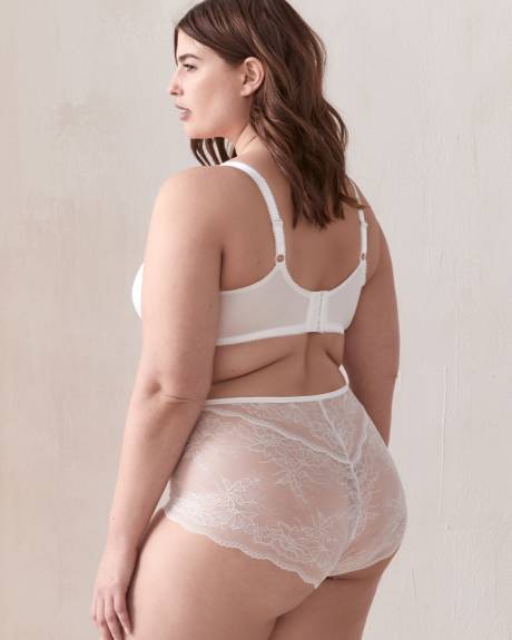 Soutien-gorge en dentelle non doublé, bonnets G et H