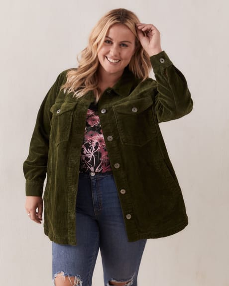 Solid Corduroy Shirt Jacket - In Every Story