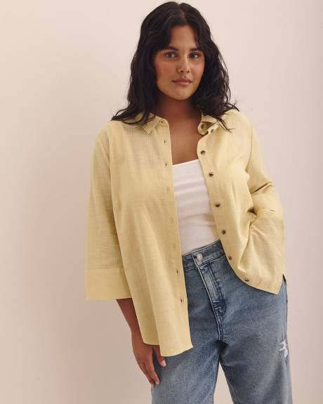 Chemisier en mélange de coton - Addition Elle
