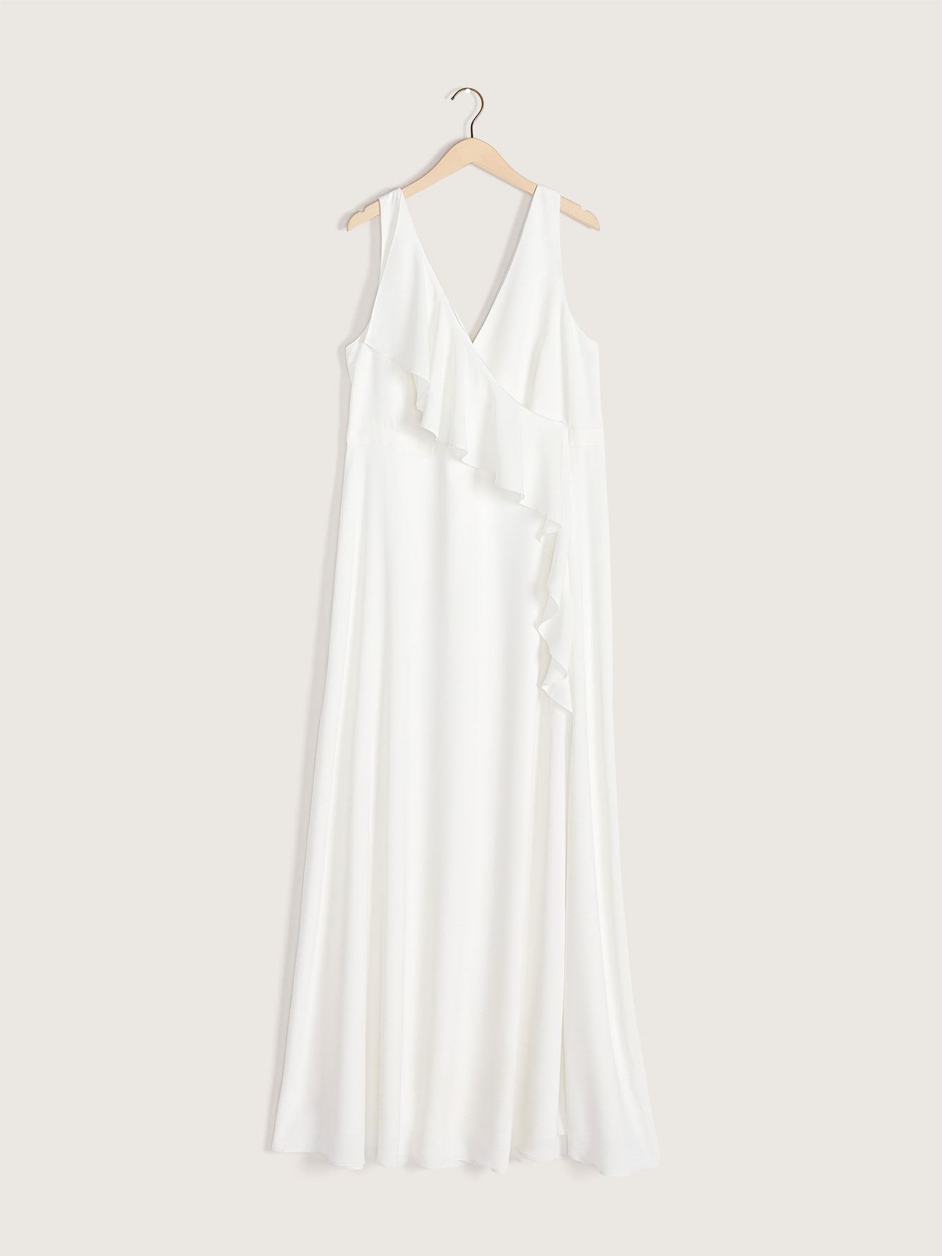 Robe blanche maxi à volants Addition Elle Penningtons