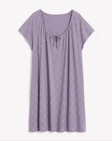 Sleeveless Night Dress with Neck Tie - ti Voglio
