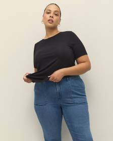 Modern-Fit Crew Neck T-Shirt - Addition Elle - PENN. Essentials