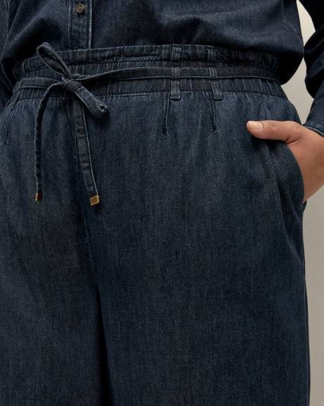 Fashion Wide-Leg Denim Paperbag Pant - d/C JEANS